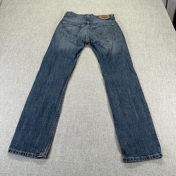 Levis 511 Jeans Boys Size 14 Regular 27x27 Blue Skinny Denim Dark Wash - Picture 4 of 9